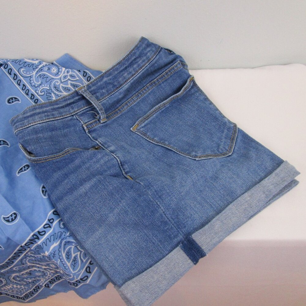 Universal Thread High Rise Midi Stretch Denim Shorts